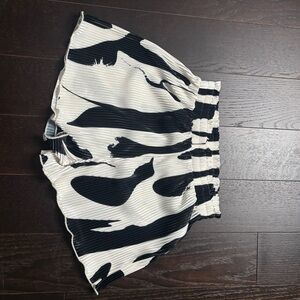 Black and White Patterned Shorts